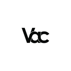 vac letter original monogram logo design