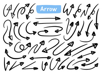 Arrow hand drawing big set collection set