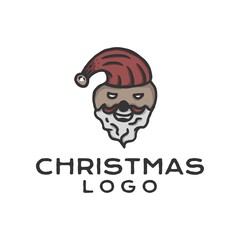 merry christmas design vector. animal wildlife deer with horn retro logo design.