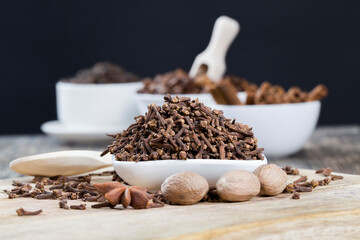 wooden spoon and spices