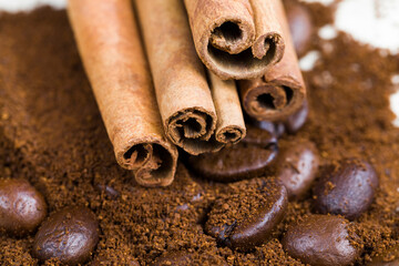 aromatic coffee and cinnamon