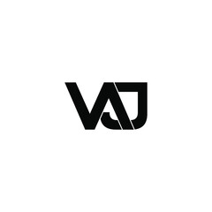 vaj letter original monogram logo design