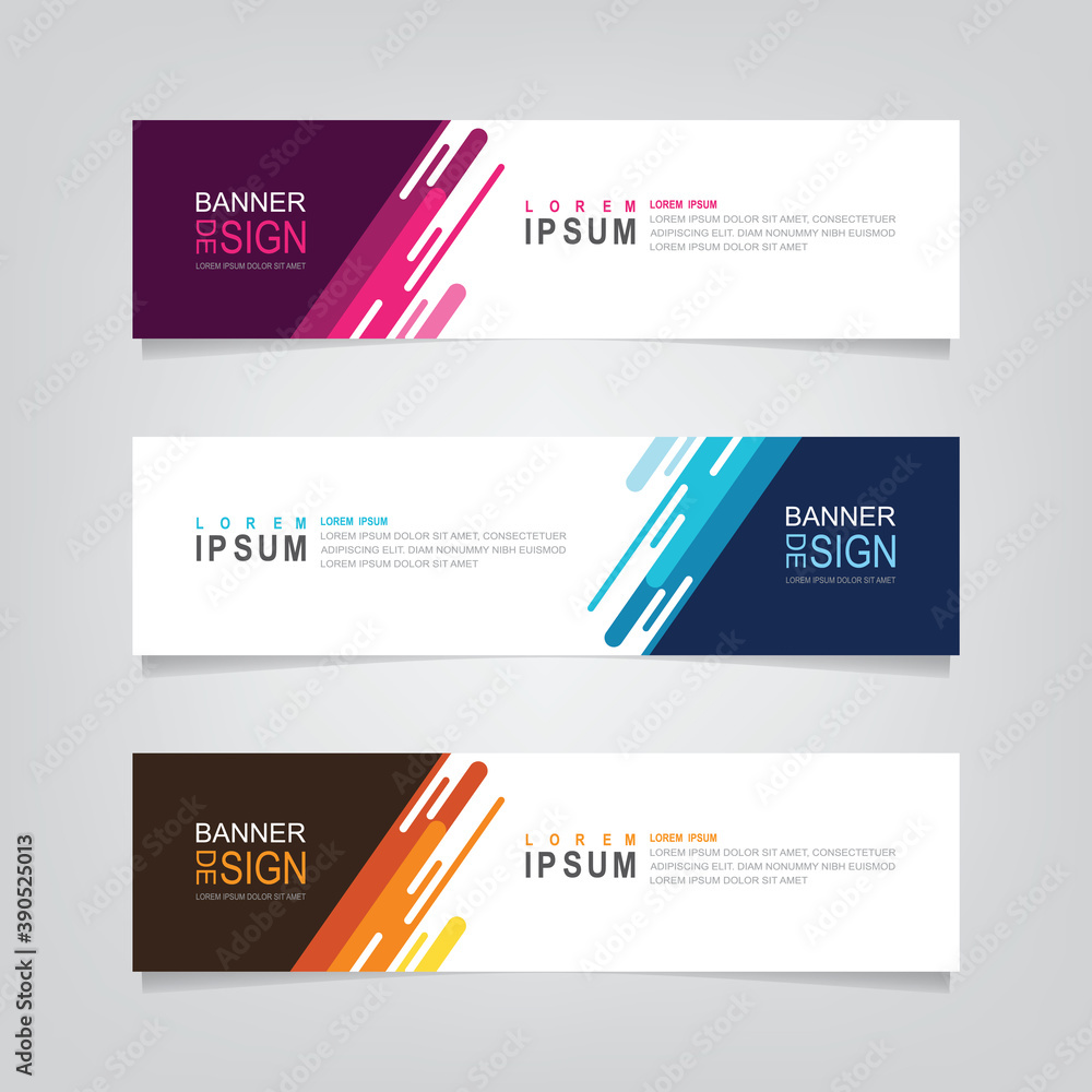 Aufkleber Vector abstract design web banner template. Web Design Elements