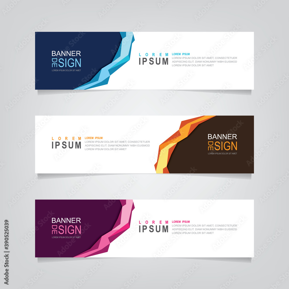 Aufkleber Vector abstract design web banner template. Web Design Elements