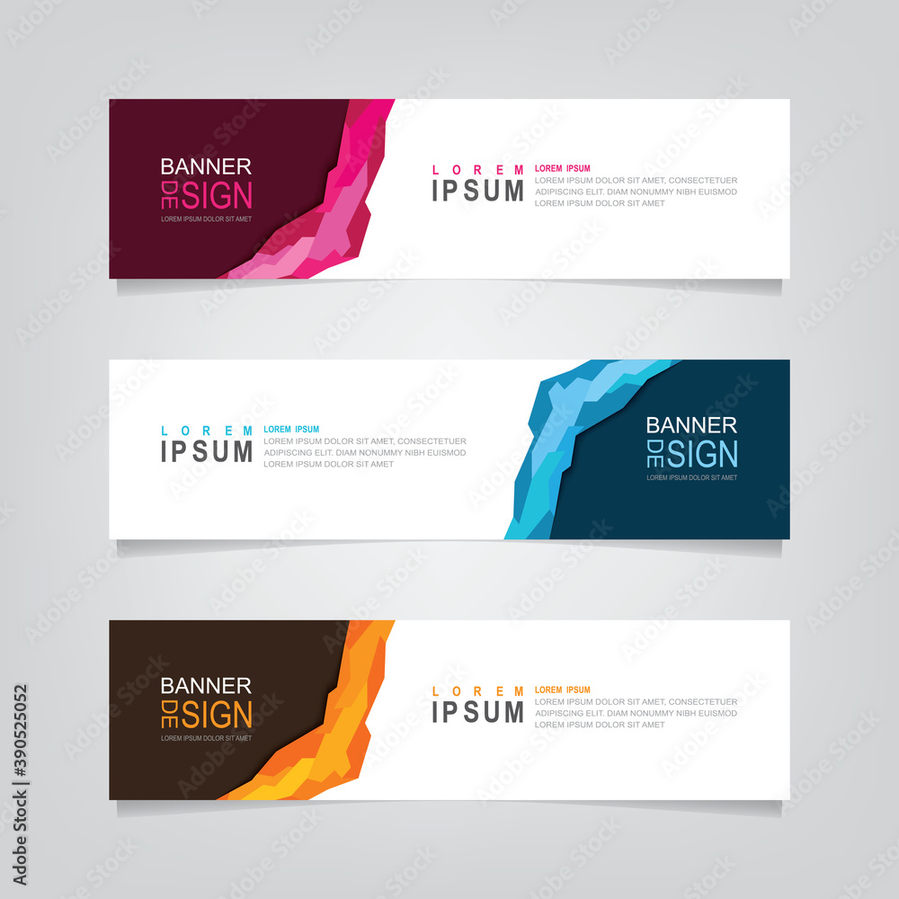Aufkleber Vector abstract design web banner template. Web Design Elements