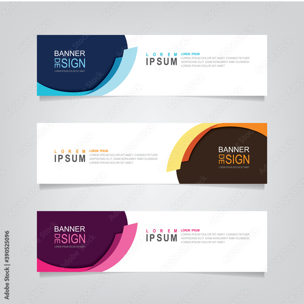 Poster vector abstract design web banner template. web design elements