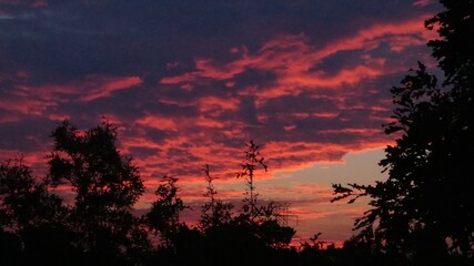 sunset in the mountains