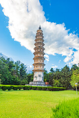 Three Pagodas of Chongsheng Temple, Dali, Yunnan, China
