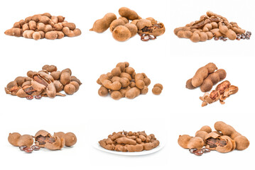 Collection of Tamarinde on a white background