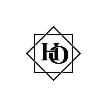 Letter HO luxury logo design vector