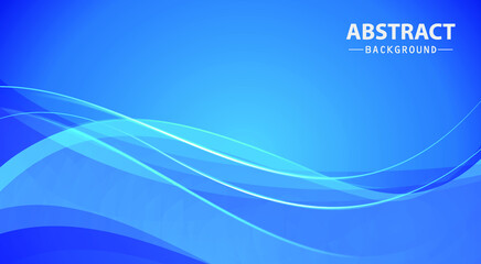 Blue background with dynamic abstract shapes