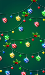 Christmas background with bulb accessorize