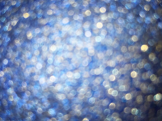 Fototapeta na wymiar Abstract textural defocus lights bokeh blue background