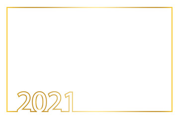 Postcard 2021 in 3d style. Brochure design template, card, banner. Template calendar 2021. Stock image. EPS 10.