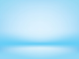 light Blue sky empty room studio gradient for background, color display product.