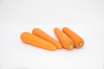 carrots isolated on white background