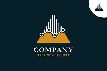 Fototapeta premium Triangle finance logo template - a simple design for your finance company