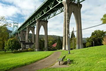 The Saint Johns Bridge in Portland, Oregon, Taken in Autumn