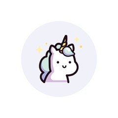 unicorn icon template vector