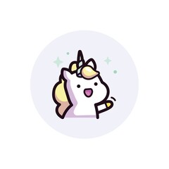 unicorn icon template vector