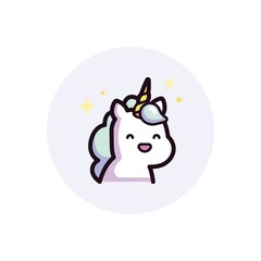 unicorn icon template vector