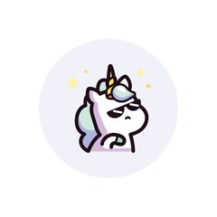 unicorn icon template vector