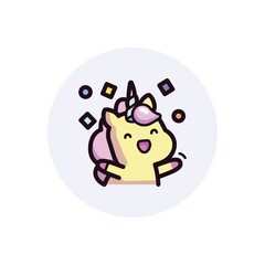 unicorn icon template vector