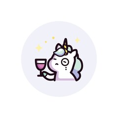 unicorn icon template vector