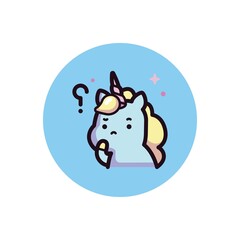 unicorn icon template vector