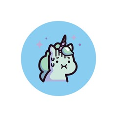 unicorn icon template vector