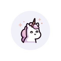 Fototapeta premium unicorn icon template vector