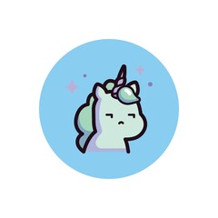 unicorn icon template vector