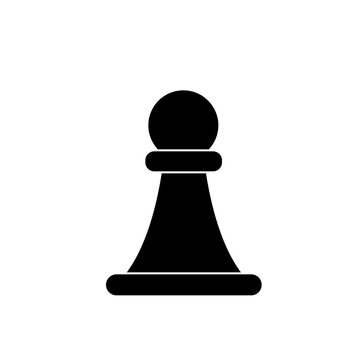 recommend clip art: chess pawn icon on white background
