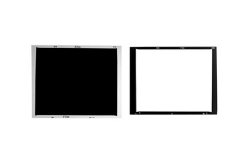 Medium format color film frame.With white space.