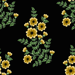 background with yellow flowers