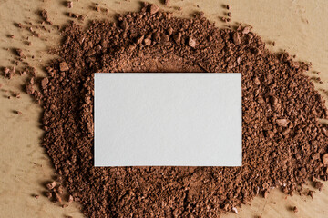 White business card design element