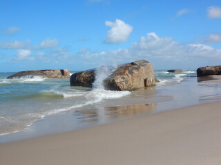 waves on the beach