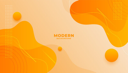 orange background with fluid gradient wavy shapes
