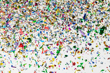 Colorful confetti pattern on a gray background wallpaper - obrazy, fototapety, plakaty