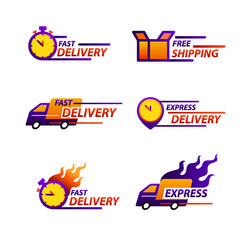Express delivery logo for apps and website. Delivery concept.