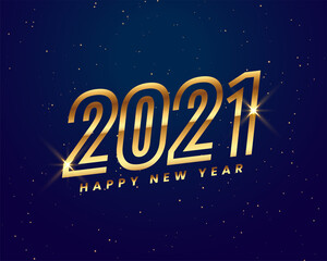 2021 happy new year golden shiny greeting background design