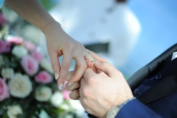 結婚式の指輪交換