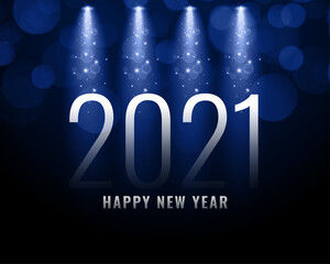 2021 new year background with focus light effect