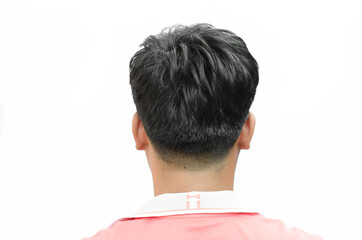 Closeup of back of young man's head