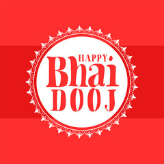 Happy bhai dooj traditional festival greeting background