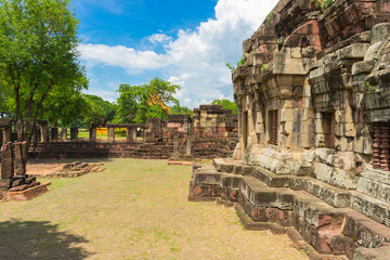 View of Prasat Phanom Wan Historical Park, Nakhon ratchasima, Thailand.