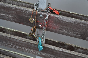 Love Locks on a Fence.