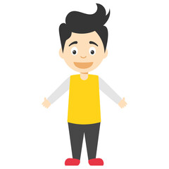 
Cartoon or animated boy character 
