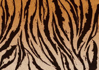 トラ柄　タイガー　背景 模様 テキスタイル イラスト　茶色