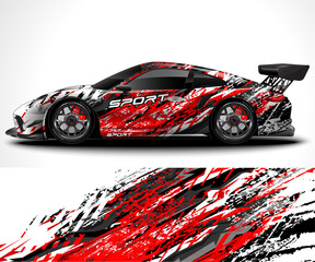 Obraz na płótnie Canvas Abstract background for racing sport car Wrap design and vehicle livery
